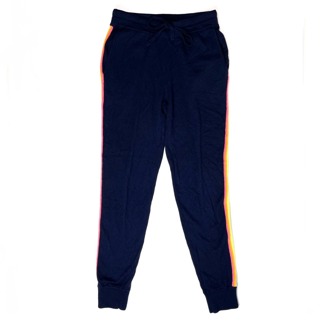 Sundry Cashmere Blend Joggers Sweatpants tRainbow Navy Size 1 -Small - Picture 5 of 13